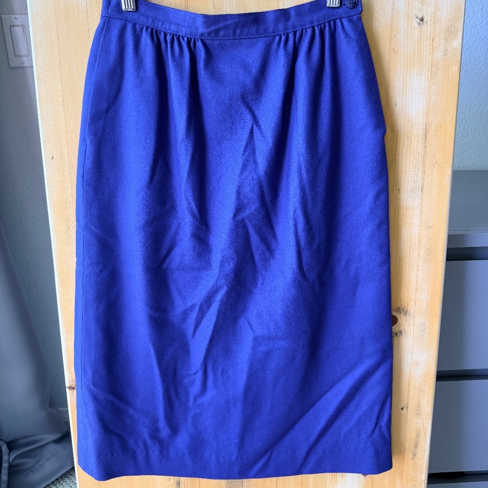 Vintage Pendleton Wool Skirt | Size 6 | Blue | Made in USA